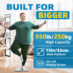 LEPULSE Báscula digital de baño de 550 libras para IMC de peso corporal con