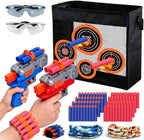Conjunto de Práctica de Blanco para Perforación, para edades 6+, Compatible con Nerf Guns, Negro