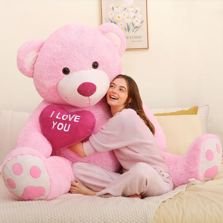 MaoGoLan - Oso de peluche gigante de 6 pies - Corazón rojo "Te...