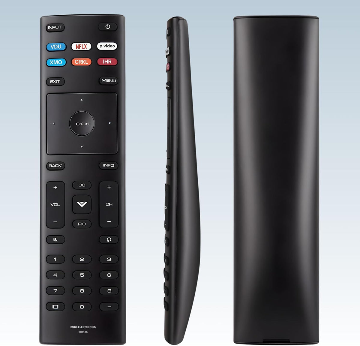 XRT136 - Control remoto de repuesto para televisores Vizio SmartCast, fácil configuración, infrarrojos, teclas de acceso directo, control remoto universal, compatible con D, E, M, P