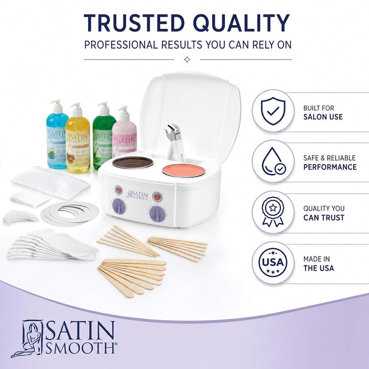 Kit Profesional de Calentador de Cera Dual Satin Smooth - Sistema d...