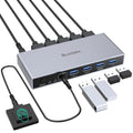 Conmutador KVM HDMI 1 Monitor 2 Computadoras - 4K@60Hz con 4 puertos