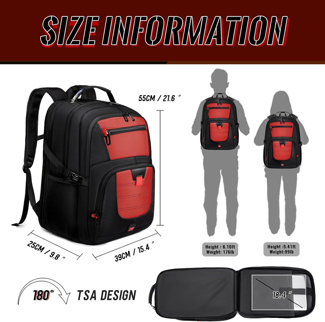 JARWAM Mochila extra grande para laptop con garantía de por vida, b...