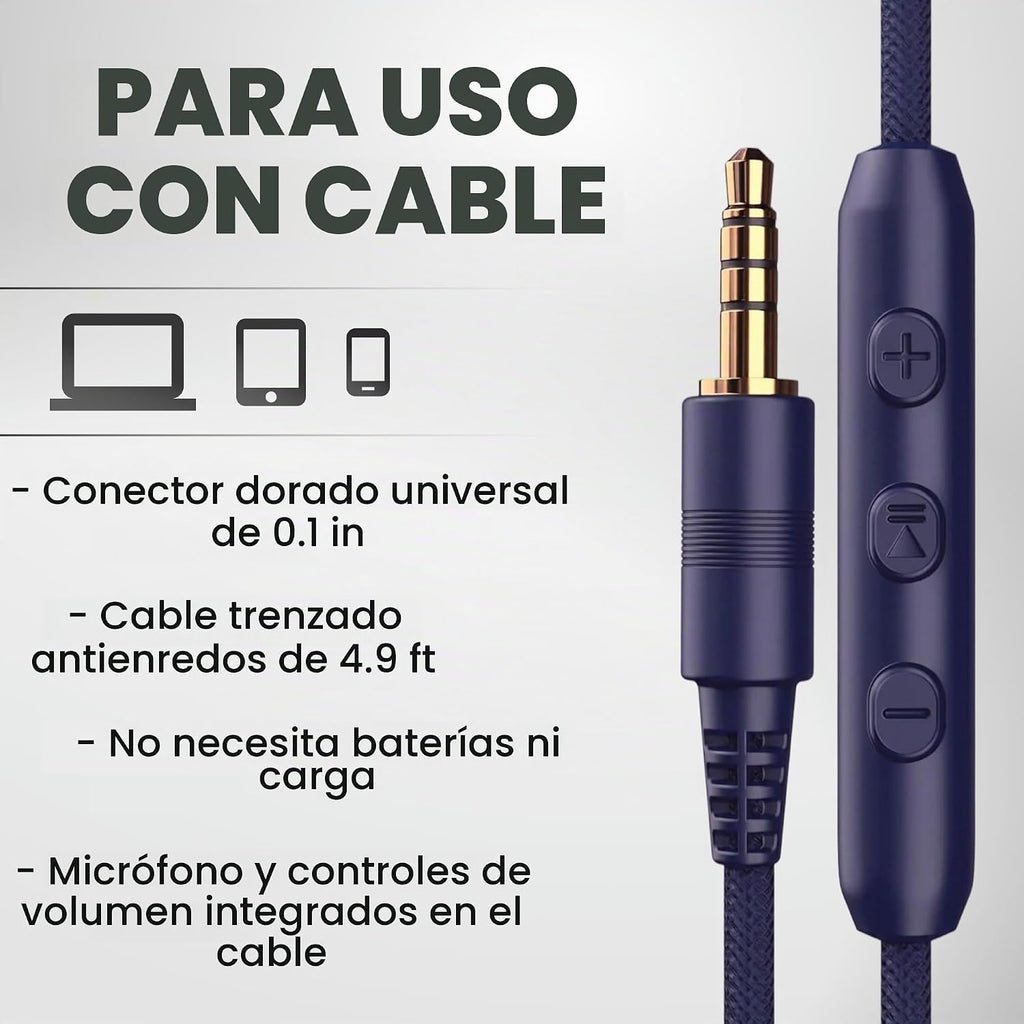 ARTIX - Auriculares con cable con micrófono, auriculares con cable