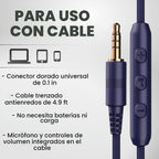 ARTIX - Auriculares con cable con micrófono, auriculares con cable