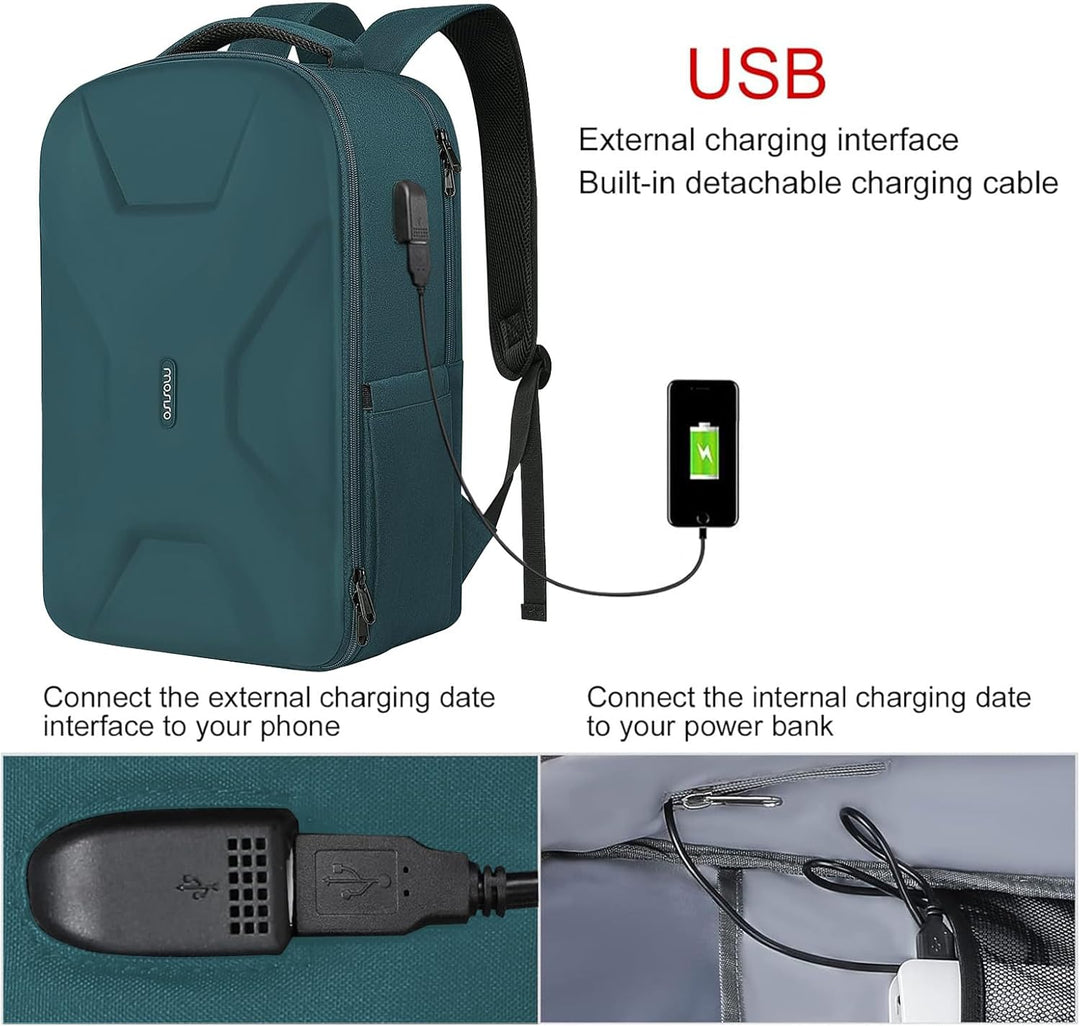 MOSISO Mochila para laptop de 15.6 a 16 pulgadas y 35L con puerto d...