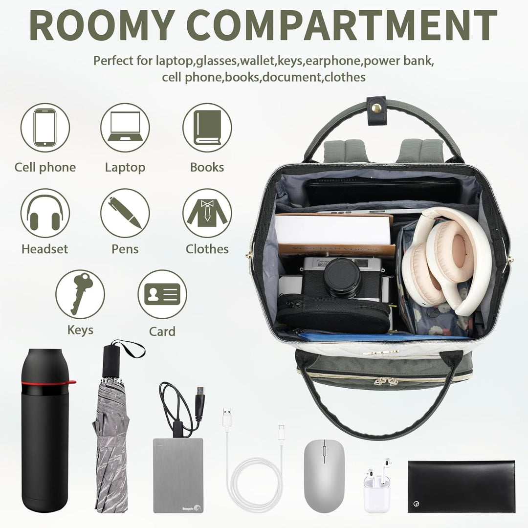 VANKEAN Mochila para laptop de 17 pulgadas para mujeres y hombres,...