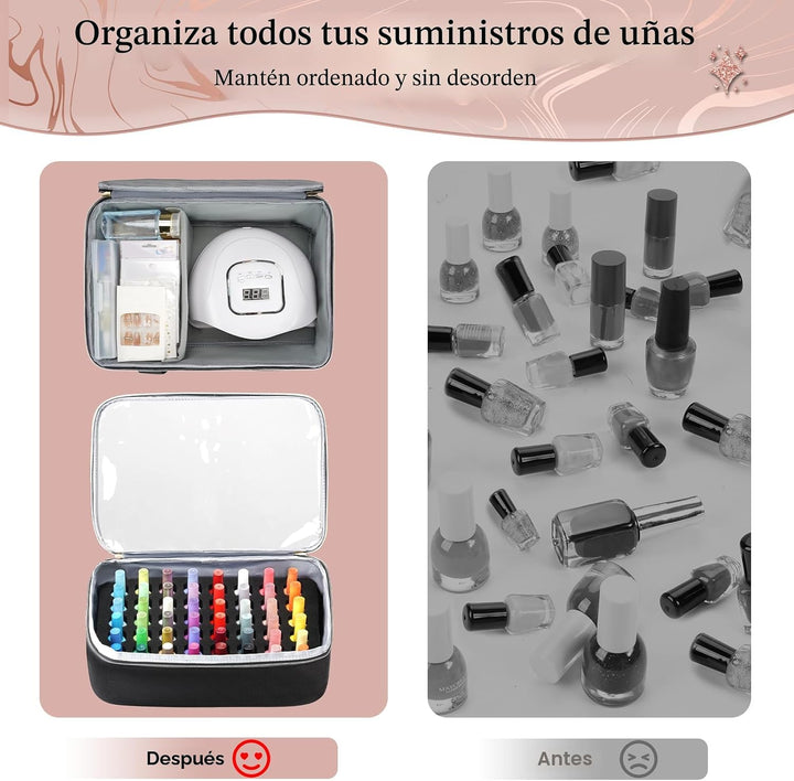 YOREPEK Estuche extra grande para esmalte de uñas, con capacidad pa...