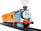 Juego de tren de juguete Lionel Mattel Thomas & Friends con batería, calibre O, con mando a distancia, locomotora, vagones de tren y vía con luces, sonidos auténticos de tren y efectos de vapor de