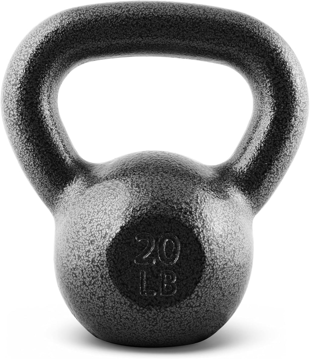 CAP Kettlebell de hierro fundido simples y sets, mango ancho, base plana