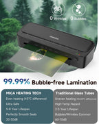Máquina Laminadora OidoZac, Tecnología Antiatasco de 11 en 1 con 36 Hojas Laminadoras, Laminadora Térmica de 9 Pulgadas A4, Máquina Laminadora A4 en Modo Caliente y Frío para Hogar, Oficina y Escuela