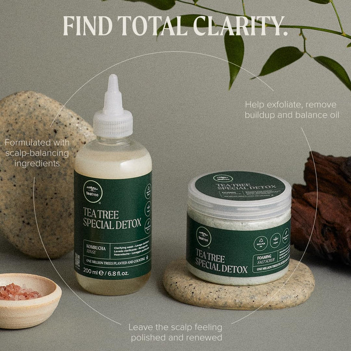 Tea Tree Exfoliante especial de sal espumosa de desintoxicación, ex...