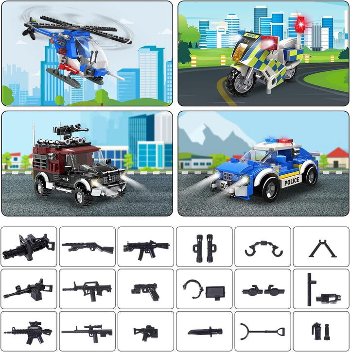 HOGOKIDS Juego de construcción de comisaría de policía de