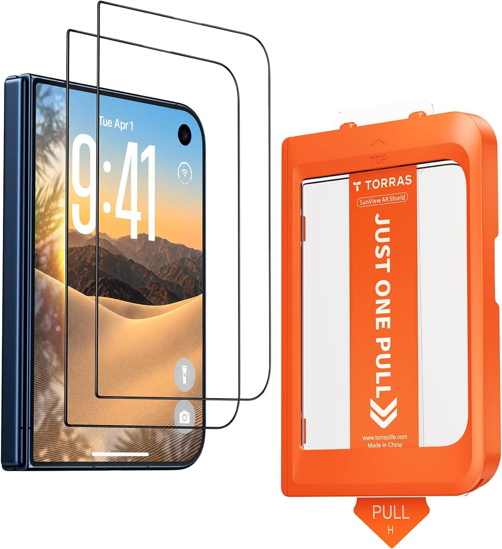 TORRAS Sunview AR Ultra - Protector de pantalla para iPhone Duo, 2 paquetes