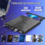 BPAKDU Unidad externa de CD\/DVD para portátil, reproductor de DVD...