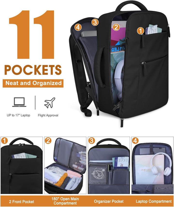 Mochila de viaje Capolo para mujeres y hombres, mochila impermeable...