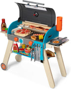 Melissa & Doug Deluxe Wooden Barbecue Grill & Smoker con Toy Food
