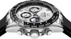 OLEVS Relojes de pulsera analógicos de cuarzo para hombre, cronógrafo, multifunción, fase lunar, fase luminosa, banda de silicona, relojes de pulsera