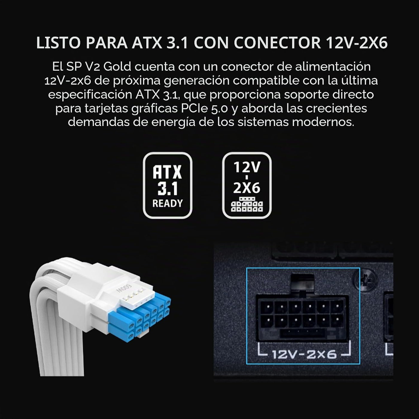 Lian Li SP750 V2 Oro 750W SFX-Negro-SP750G.B | Cable nativo de 12 V...