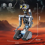 iATOM Johnny 5 Robot Building Set de 1176 piezas con control remoto, recargable, regalo para adultos y hombres, kit de modelo robótico de película STEM Tech