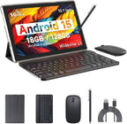 IWEGGO Tablet Android 15, 10 pulgadas 18 GB RAM+128 GB ROM/2TB tableta expandible, Negro