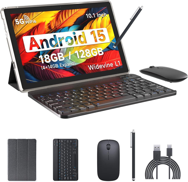 IWEGGO Tablet Android 15, 10 pulgadas 18 GB RAM+128 GB ROM\/2TB tab...