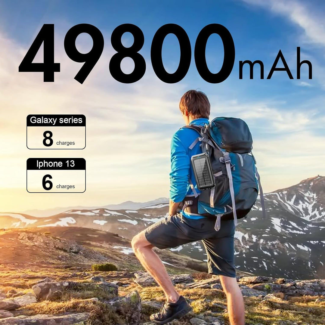 Kepswin Cargador solar-Power-Bank-49800mAh Cargador de teléfono sol...