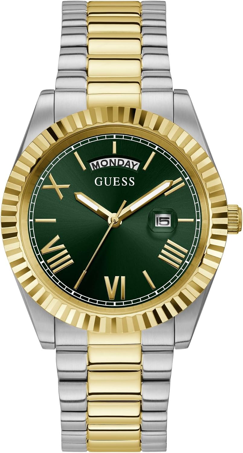GUESS Reloj de vestir analógico para hombre GW0265G Series | Caja de acero inoxidable | Brazalete de acero inoxidable | Resistencia al agua 50M