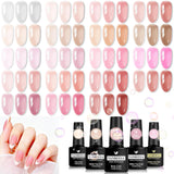 VANREESA Juego de 24 esmaltes de uñas de gel de gelatina, suave, bl...
