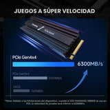 fanxiang SSD para juegos NVMe de 500 GB para PS5 con disipador de c...