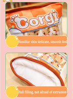 REFAHB Almohada de felpa con diseño de animales corgi