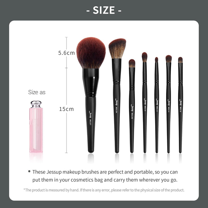 Jessup Juego completo de brochas de maquillaje, 13 piezas, base veg...