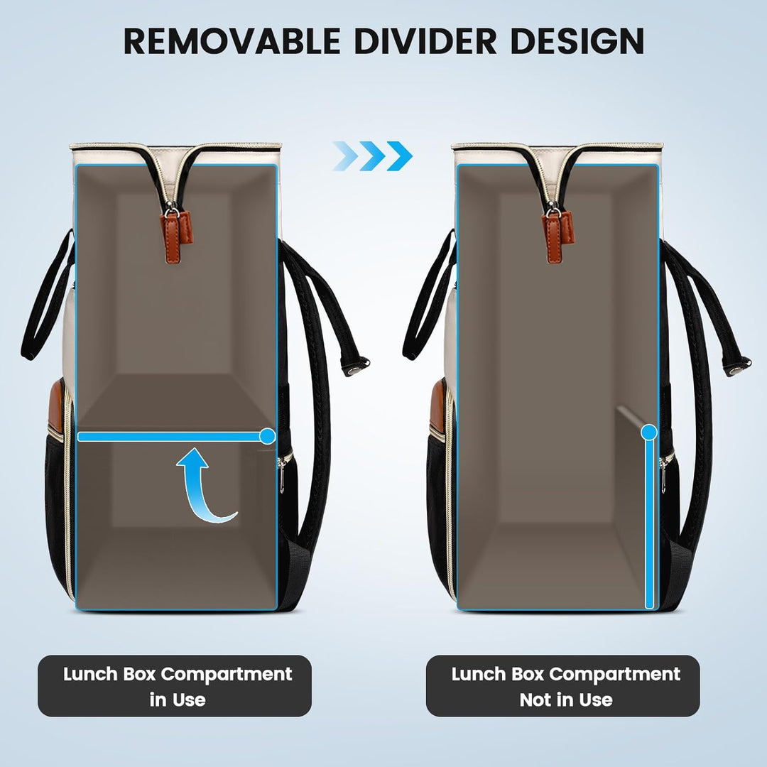 MATEIN Mochila para laptop con lonchera, mochila de almuerzo de 15....