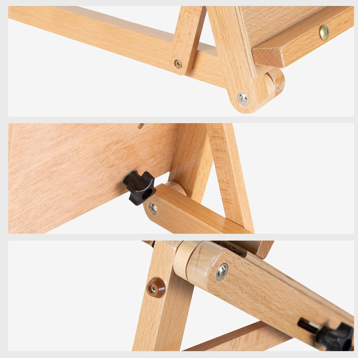 Caballete de mesa ajustable de madera de haya con capacidad para hasta 22.5 pulgadas