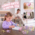 20 Pcs Magnetic Fidget Travel Toys para Kids con metal Storage Case, Pastel