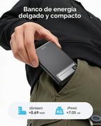 iWALK Banco de energía inalámbrico magnético de 10000mAh, Negro