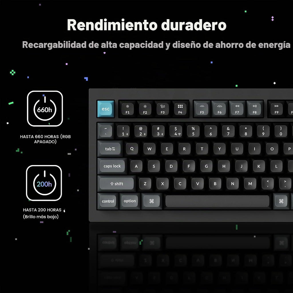 Keychron Teclado mecánico personalizado inalámbrico Q1 Ultra 8K 75%