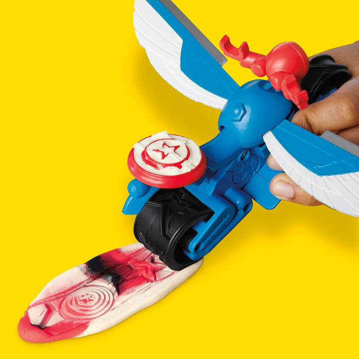 Play-Doh Marvel Capitán América Moto-Slicer Playset con