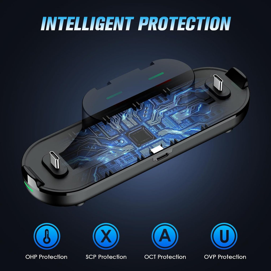 VidPPluing Paquete de 2 Controladores para Switch con Base de Carga para Switch/Lite/OLED