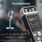 Grabadora de voz digital de 144 GB con reproducción de grabación
