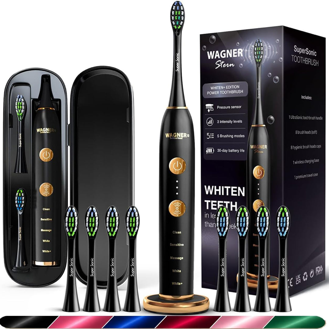 Wagner Stern WHITEN+ Cepillo de dientes eléctrico, 48,000 VPM, sens...