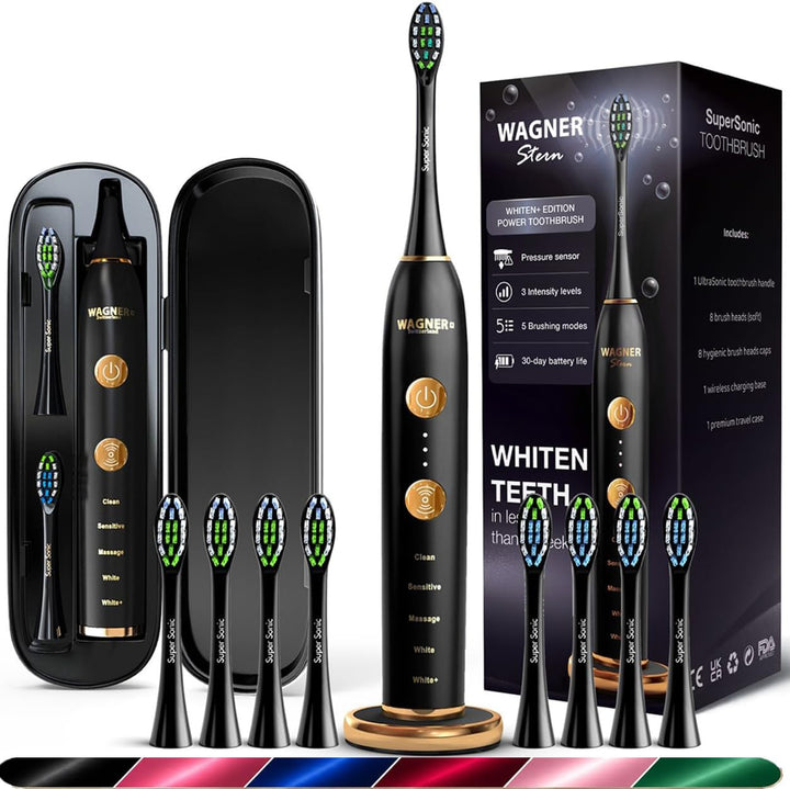 Wagner Stern WHITEN+ Cepillo de dientes eléctrico, 48,000 VPM, sens...