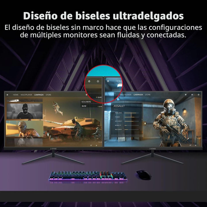 Z-Edge Monitor de juegos de 24.5 pulgadas 300Hz 280Hz 240Hz, UG25S...