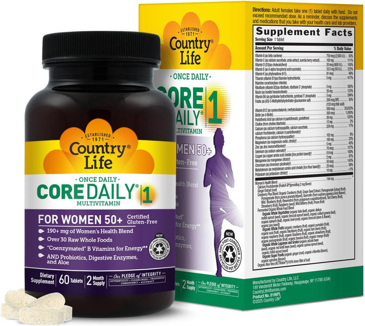 Country Life CORE Daily-1 - Multivitamínico para mujeres mayores de...