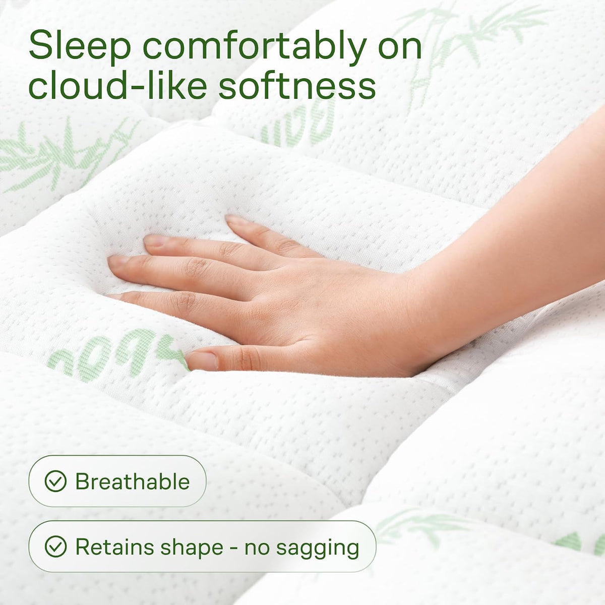 Niagara Sleep Solution - Cubrecolchón ultra suave, alivio del dolor de