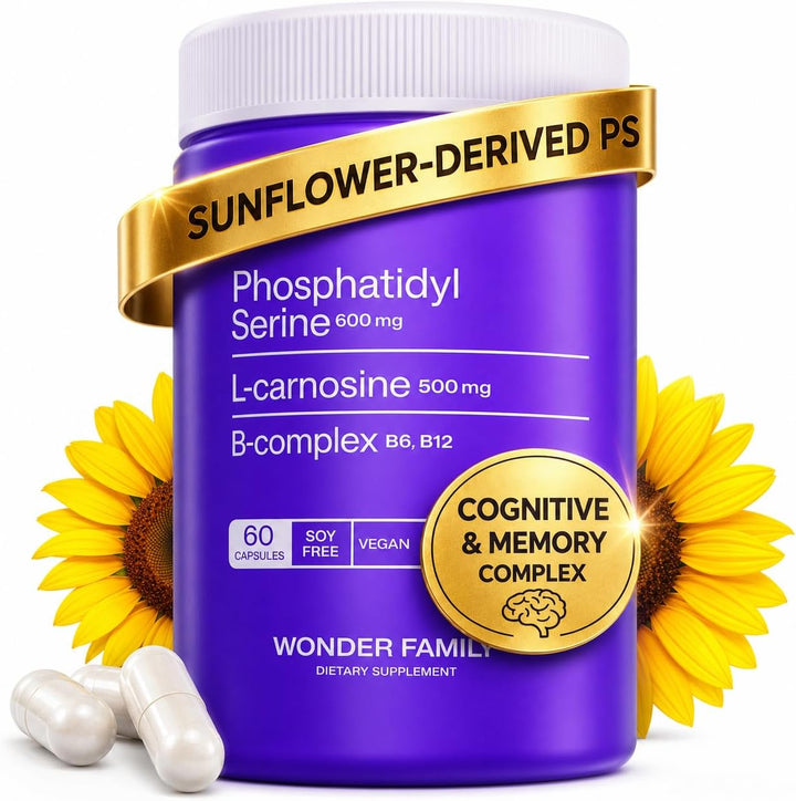 Fosfatidilserina 600 mg con L-Carnosina 500 mg + B6, B12 y Folato -...