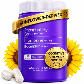 Fosfatidilserina 600 mg con L-Carnosina 500 mg + B6, B12 y Folato -...