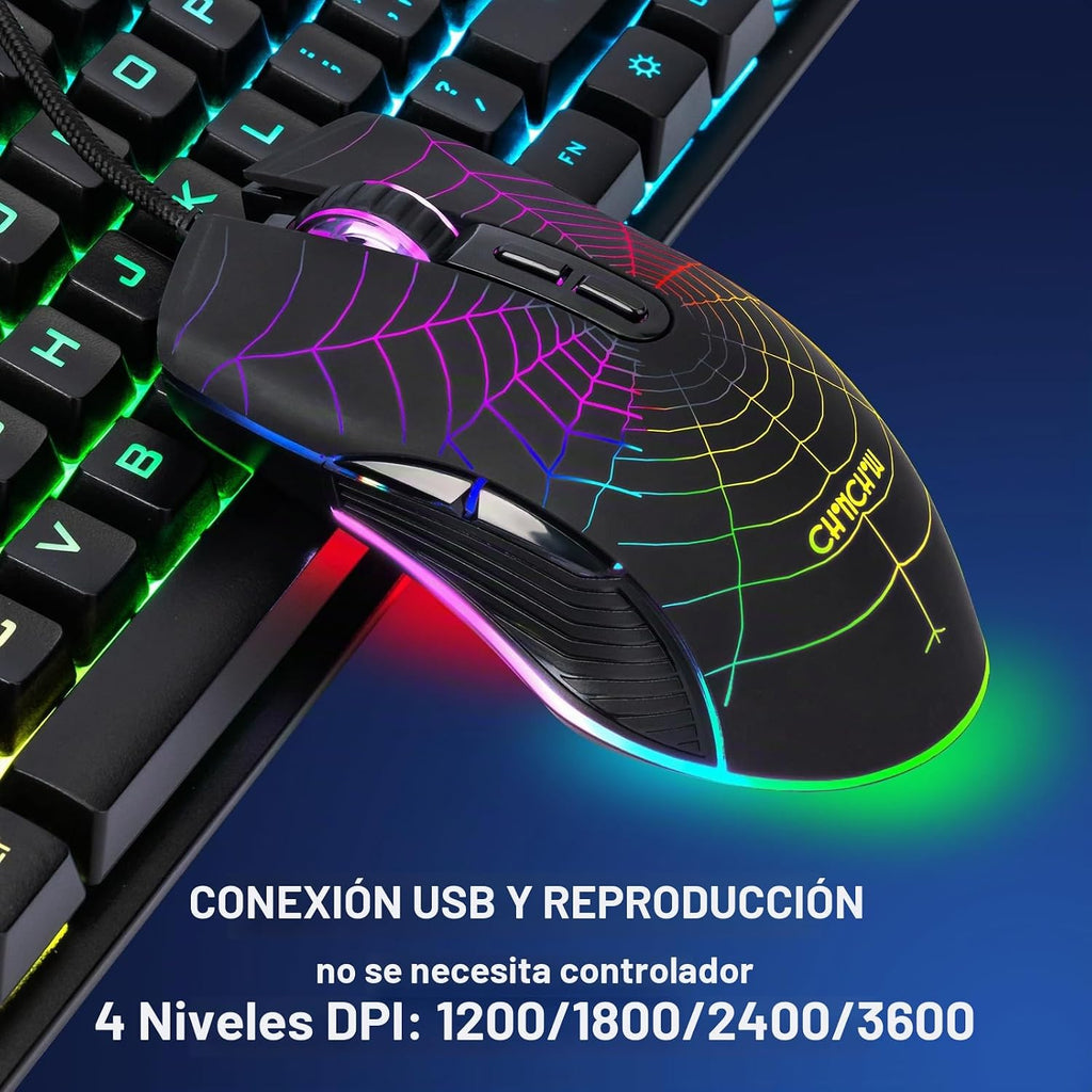 Gaming teclado y Mouse 104 Keys para Mac PC PS5 PS4 Xbox One Gamers