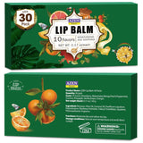 AZEN Paquete de 30 bálsamos labiales, bálsamo labial natural a gran...