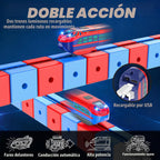Betheaces Juego de 137 vías de tren eléctrico para niños de 3, 4, 5, 6, 7